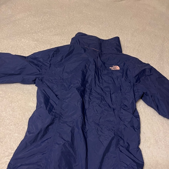 The North Face Jackets & Blazers - The North Face Blue Jacket with Pink Logo